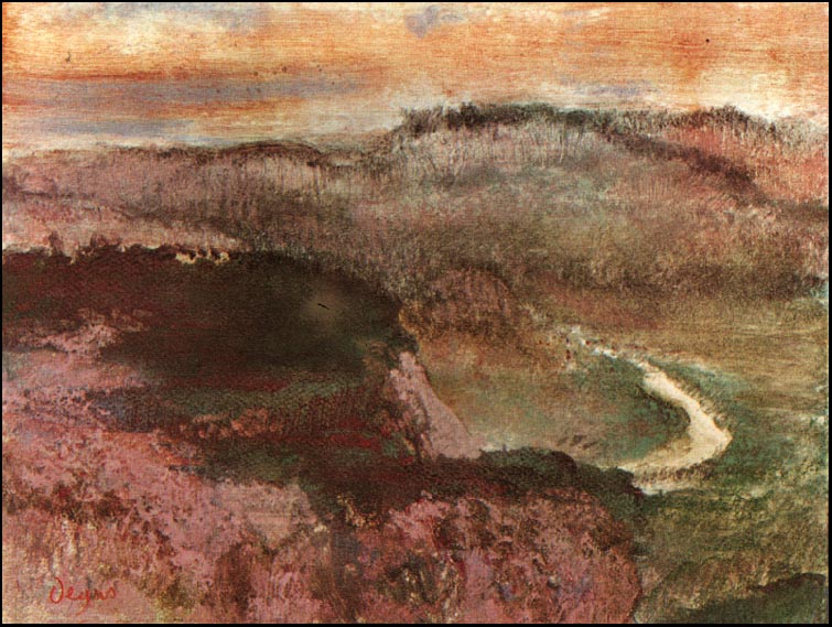 Edgar Degas Landscape with Hills